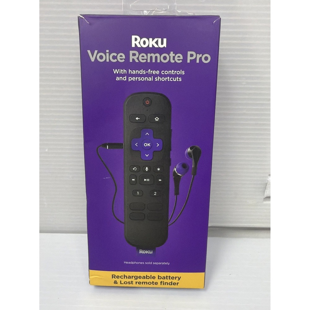 Roku Voice Remote Pro Rechargeable TV Control Hands-free Headphone Mode LostFind